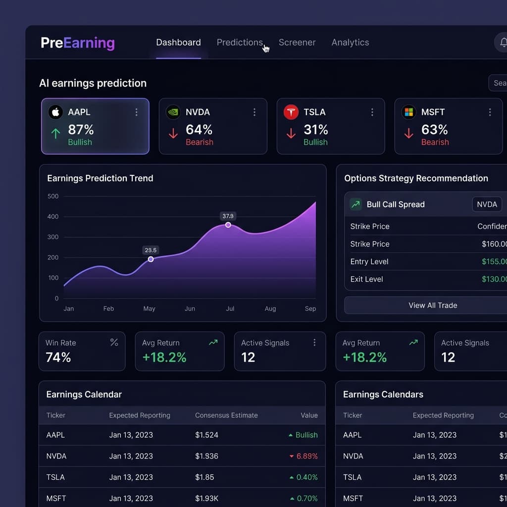 PreEarning Platform Preview
